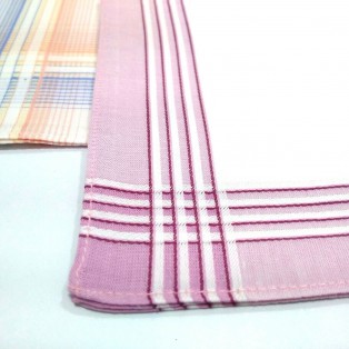 Set of 2 Ladies Women's Cotton Handkerchief Hankies Classy Gift 11" x 11" - 50